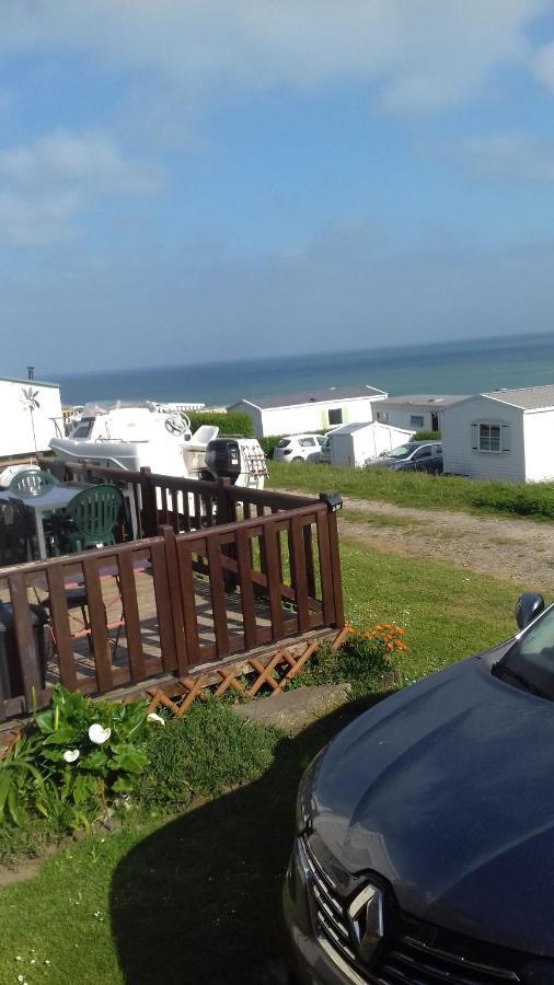 Magnifique Mobil Home Avec Clim Face Mer Le Portel Bagian luar foto